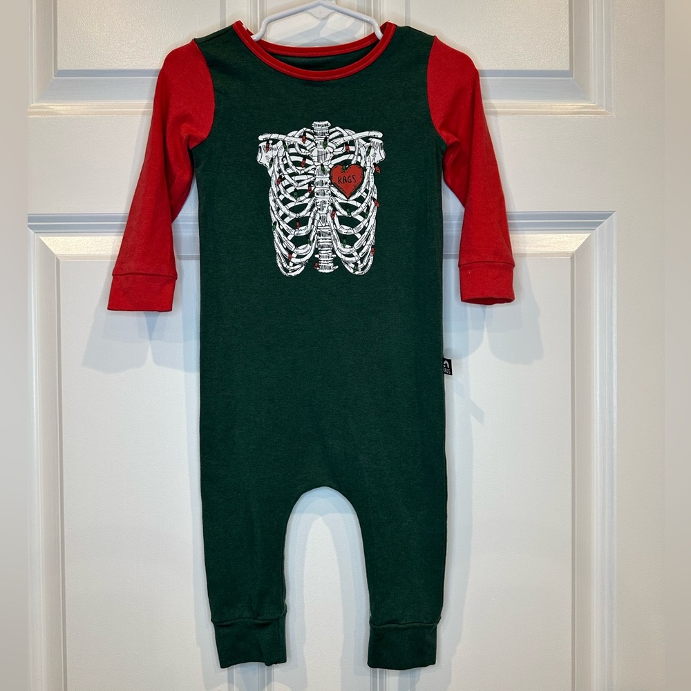 Rags Skelly Holiday‎ Romper Size 12-18 Months EUC